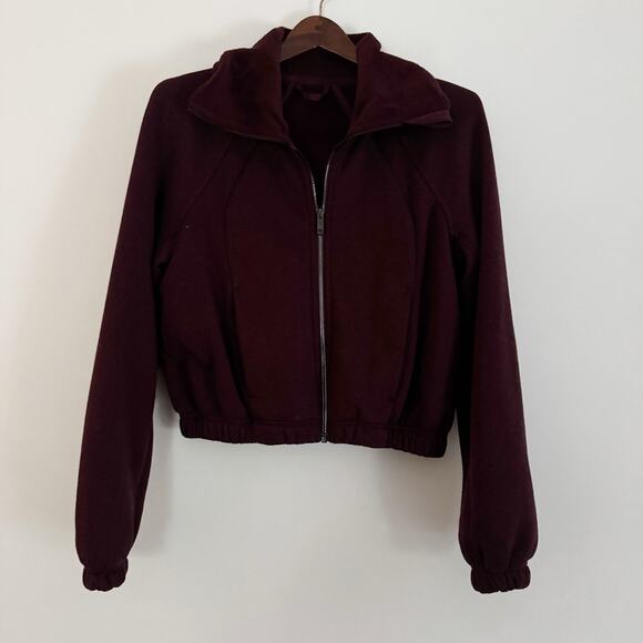 LULULEMON Plush Times Jacket Heathered Dark Adobe Maroon 6 - Picture 4 of 11